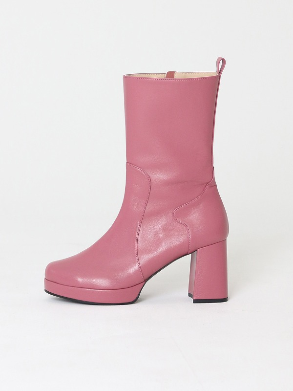 Natilda Platform Middle Boots Pink