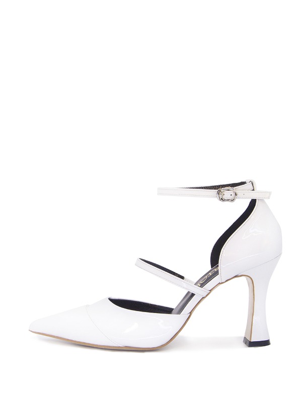 Bibian Ankle Strap heels White