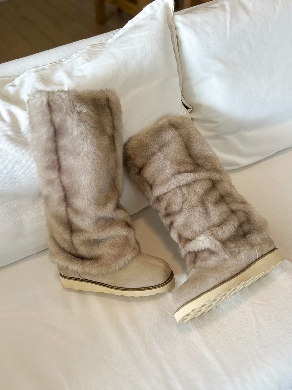 Bear Fur Long Boots